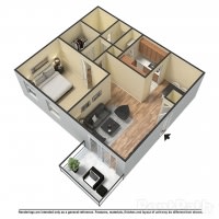 Floor Plan  The Lounge, 1 br, 1 ba, 776 sq. ft.